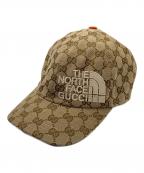 GUCCI×THE NORTH FACEグッチ×ザ ノース フェイス）の古着「GGキャンバスキャップ」｜ベージュ