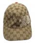 GUCCI (グッチ) THE NORTH FACE (ザ ノース フェイス) GGキャンバスキャップ ベージュ：35000円