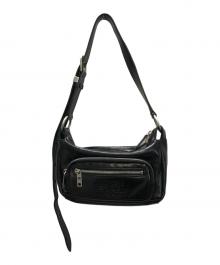MARGE SHER WOOD（マージシャーウッド）の古着「OUTPOCKET HOBO MINI BAG」｜ブラック