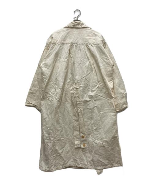 French Army（フランス軍）French Army (フランス軍) ホスピタルダブルブレストリネンコート ベージュ サイズ:不明の古着・服飾アイテム
