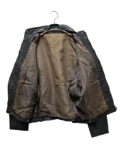 French Army（フランス軍）French Army (フランス軍) パイロットレザージャケット ブラック サイズ:不明の古着・服飾アイテム