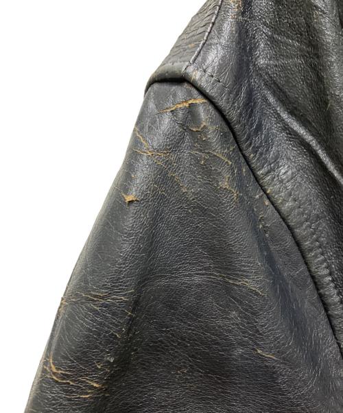 French Army（フランス軍）French Army (フランス軍) パイロットレザージャケット ブラック サイズ:不明の古着・服飾アイテム