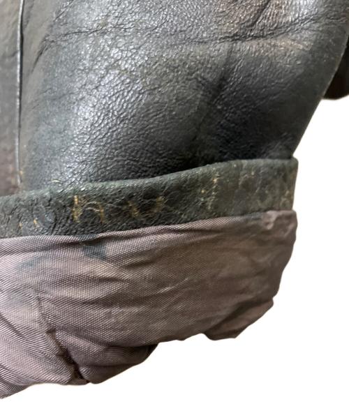 French Army（フランス軍）French Army (フランス軍) パイロットレザージャケット ブラック サイズ:不明の古着・服飾アイテム