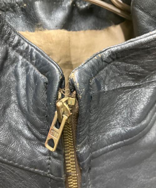 French Army（フランス軍）French Army (フランス軍) パイロットレザージャケット ブラック サイズ:不明の古着・服飾アイテム