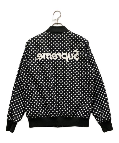 SUPREME（シュプリーム）Supreme (シュプリーム) COMME des GARCONS SHIRT (コムデギャルソンシャツ) Reversible Varsity Baseball Jacket ブラック サイズ:Sの古着・服飾アイテム