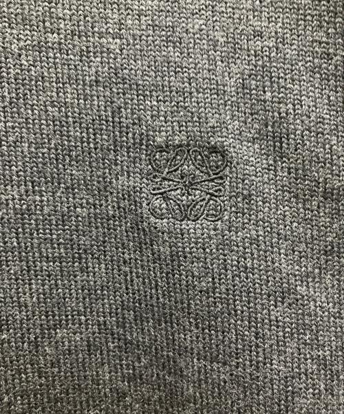 LOEWE（ロエベ）LOEWE (ロエベ) パネル切替  アナグラム刺繍ニット ブラック×ネイビー サイズ:Sの古着・服飾アイテム