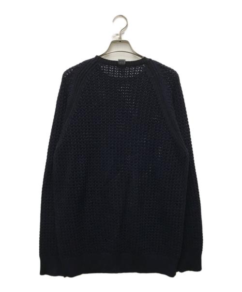 LOEWE（ロエベ）LOEWE (ロエベ) アナグラムパッチワッフルニット ネイビー サイズ:Sの古着・服飾アイテム