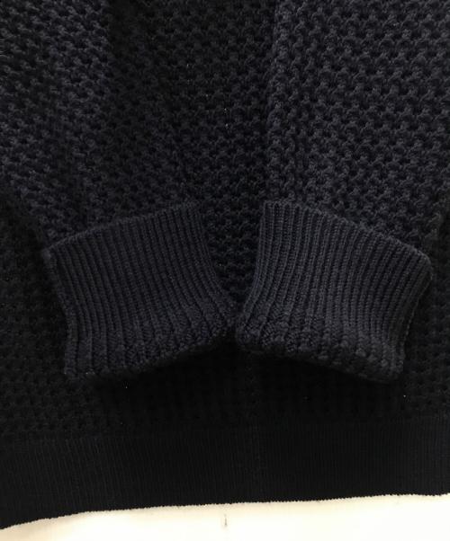 LOEWE（ロエベ）LOEWE (ロエベ) アナグラムパッチワッフルニット ネイビー サイズ:Sの古着・服飾アイテム