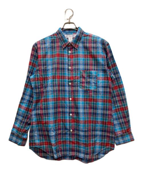 COMME des GARCONS SHIRT（コムデギャルソンシャツ）COMME des GARCONS SHIRT (コムデギャルソンシャツ) マドラスチェックシャツ ブルー サイズ:Lの古着・服飾アイテム