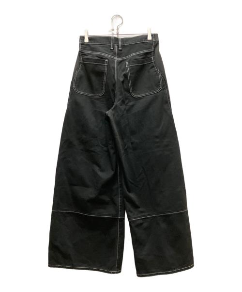 UN3D.（アンスリード）UN3D. (アンスリード) 26SS WAVE LINE SIDE RIB DENIM PANTS ブラック サイズ:38の古着・服飾アイテム