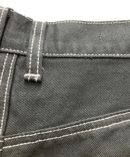 UN3D.（アンスリード）UN3D. (アンスリード) 26SS WAVE LINE SIDE RIB DENIM PANTS ブラック サイズ:38の古着・服飾アイテム