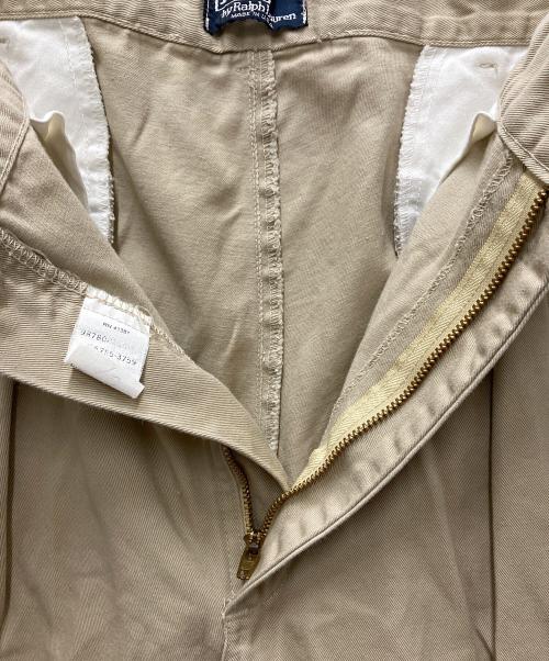POLO RALPH LAUREN（ポロ・ラルフローレン）POLO RALPH LAUREN (ポロ・ラルフローレン) 2タックポロチノパンツ ベージュ サイズ:W35の古着・服飾アイテム