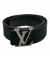 LOUIS VUITTON（ルイ ヴィトン）の古着「サンチュール LVイニシアル ベルト」｜ブラック