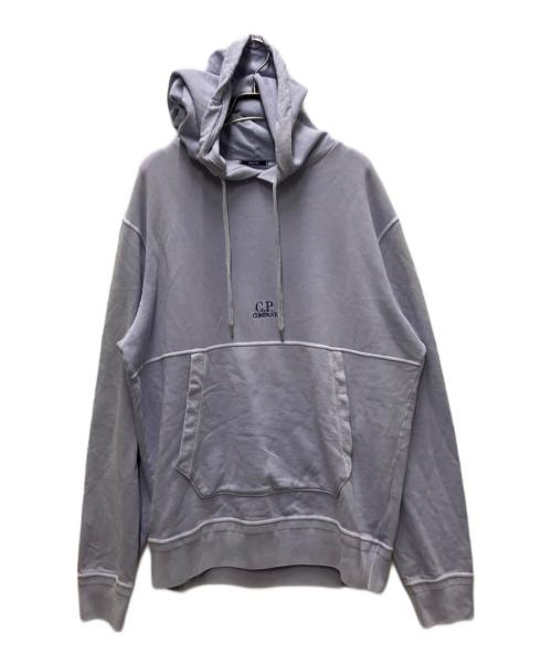 C.P COMPANY（シーピーカンパニー）C.P COMPANY (シーピーカンパニー) ロゴ入りフーディー パープル サイズ:Ｌの古着・服飾アイテム