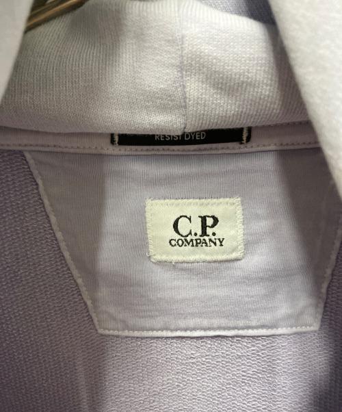 C.P COMPANY（シーピーカンパニー）C.P COMPANY (シーピーカンパニー) ロゴ入りフーディー パープル サイズ:Ｌの古着・服飾アイテム