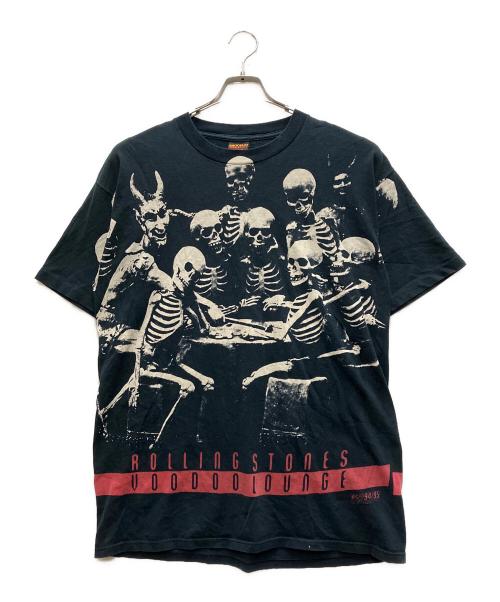 THE ROLLING STONES（ザ ローリングストーンズ）THE ROLLING STONES (ザ ローリングストーンズ) 90`Sバンド TEE ブラック サイズ:XLの古着・服飾アイテム