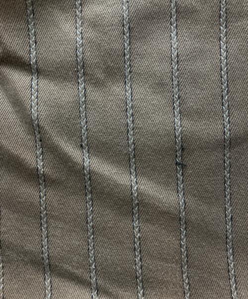 COMME des GARCONS HOMME（コムデギャルソン オム）COMME des GARCONS HOMME (コムデギャルソン オム) ストライプステッチワークワイドパンツ ブラウン サイズ:Mの古着・服飾アイテム