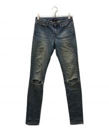 Saint Laurent Paris（サンローランパリ）の古着「ダメージデニムパンツ」｜インディゴ