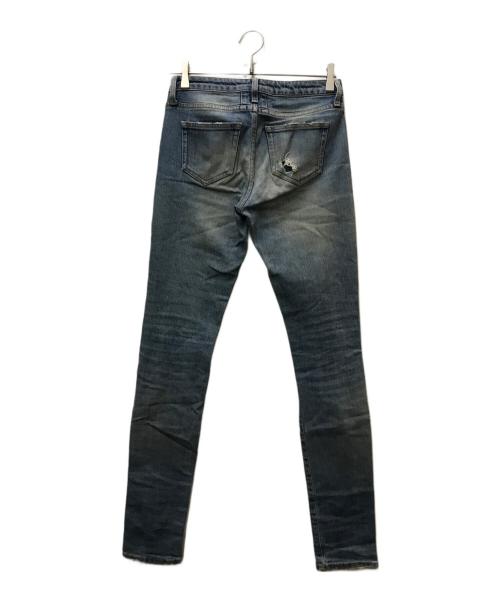 Saint Laurent Paris（サンローランパリ）Saint Laurent Paris (サンローランパリ) ダメージデニムパンツ インディゴ サイズ:27の古着・服飾アイテム