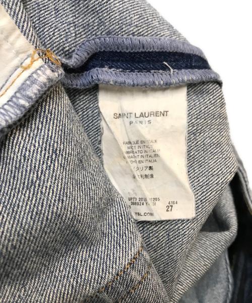 Saint Laurent Paris（サンローランパリ）Saint Laurent Paris (サンローランパリ) ダメージデニムパンツ インディゴ サイズ:27の古着・服飾アイテム