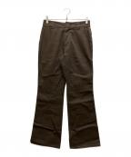 Dickies×AFBディッキーズ×エーエフビー）の古着「STUDS FLARE WORK PANTS」｜ブラウン