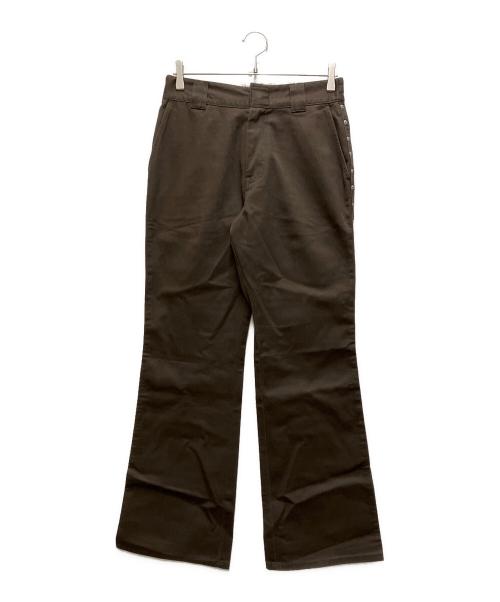 Dickies（ディッキーズ）Dickies (ディッキーズ) AFB (エーエフビー) STUDS FLARE WORK PANTS ブラウン サイズ:Lの古着・服飾アイテム