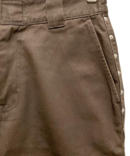 Dickies（ディッキーズ）Dickies (ディッキーズ) AFB (エーエフビー) STUDS FLARE WORK PANTS ブラウン サイズ:Lの古着・服飾アイテム