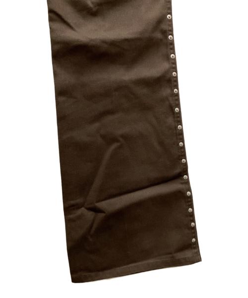 Dickies（ディッキーズ）Dickies (ディッキーズ) AFB (エーエフビー) STUDS FLARE WORK PANTS ブラウン サイズ:Lの古着・服飾アイテム
