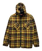 SUPREMEシュプリーム）の古着「25AW Lined Zip Up Hooded Flannel Shirt」｜イエロー