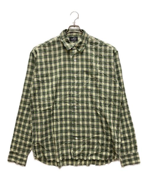 AFB（エーエフビー）AFB (エーエフビー) チェックシャツ グリーン サイズ:XLの古着・服飾アイテム