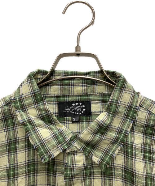 AFB（エーエフビー）AFB (エーエフビー) チェックシャツ グリーン サイズ:XLの古着・服飾アイテム