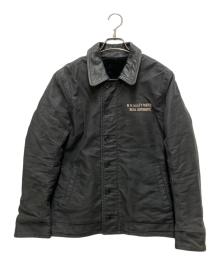 WACKO MARIA（ワコマリア）の古着「レザーカラーN-1デッキジャケット」｜ブラック