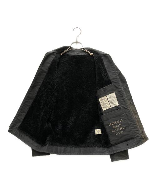 WACKO MARIA（ワコマリア）WACKO MARIA (ワコマリア) レザーカラーN-1デッキジャケット ブラック サイズ:Mの古着・服飾アイテム