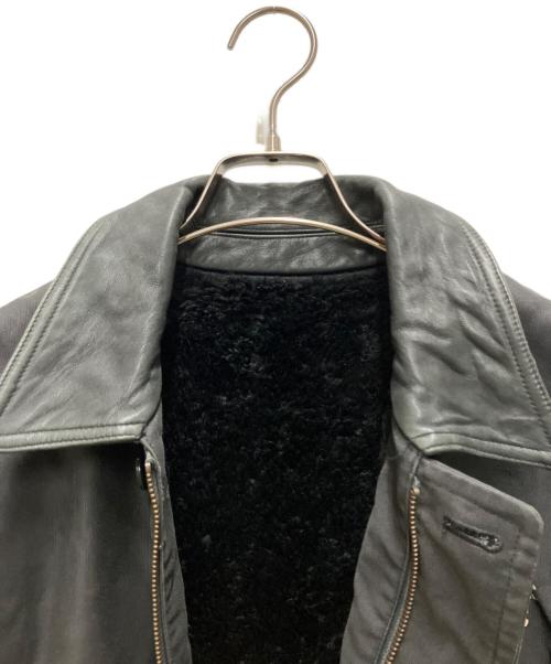 WACKO MARIA（ワコマリア）WACKO MARIA (ワコマリア) レザーカラーN-1デッキジャケット ブラック サイズ:Mの古着・服飾アイテム
