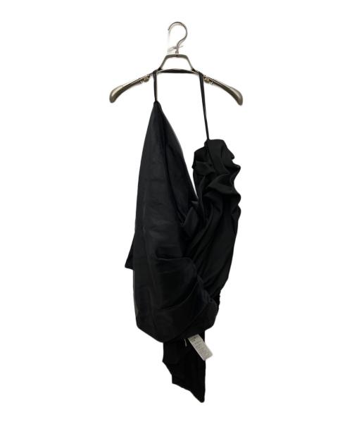 YOHJI YAMAMOTO（ヨウジヤマモト）YOHJI YAMAMOTO (ヨウジヤマモト) シルクデザインブラウス ブラック サイズ:1の古着・服飾アイテム