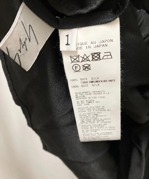 YOHJI YAMAMOTO（ヨウジヤマモト）YOHJI YAMAMOTO (ヨウジヤマモト) シルクデザインブラウス ブラック サイズ:1の古着・服飾アイテム