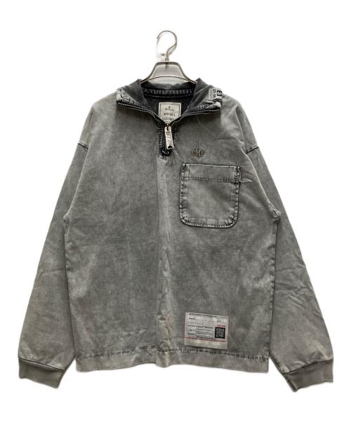 MIHARA YASUHIRO（ミハラヤスヒロ）MIHARA YASUHIRO (ミハラヤスヒロ) ハーフジップウォッシュ加工スウェット グレー サイズ:48の古着・服飾アイテム