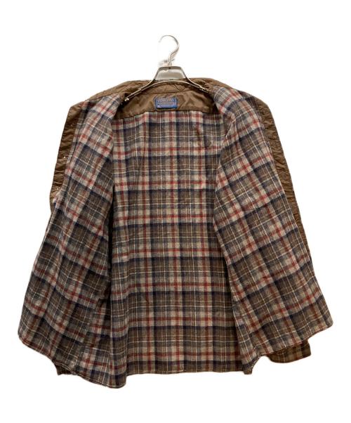 PENDLETON（ペンドルトン）PENDLETON (ペンドルトン) 70's チェックボードシャツ ブラウン×ネイビー サイズ:XLの古着・服飾アイテム