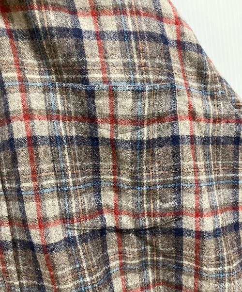 PENDLETON（ペンドルトン）PENDLETON (ペンドルトン) 70's チェックボードシャツ ブラウン×ネイビー サイズ:XLの古着・服飾アイテム