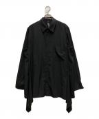 GROUND Yグラウンドワイ）の古着「Armpit Fluttering Shirt」｜ブラック