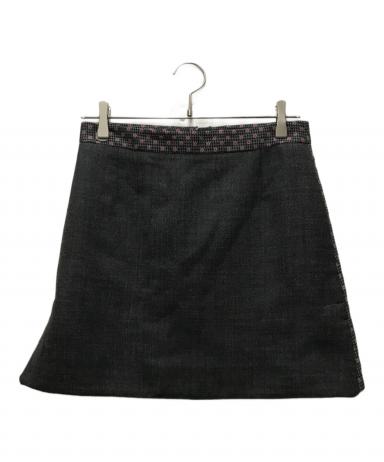 中古・古着通販】LOUIS VUITTON (ルイ ヴィトン) シルク混 千鳥柄ミニ