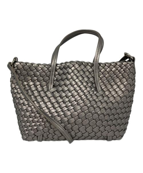 ECoDAY（エコデイ）ecoday (エコデイ) 2way Woven Bag シルバーの古着・服飾アイテム