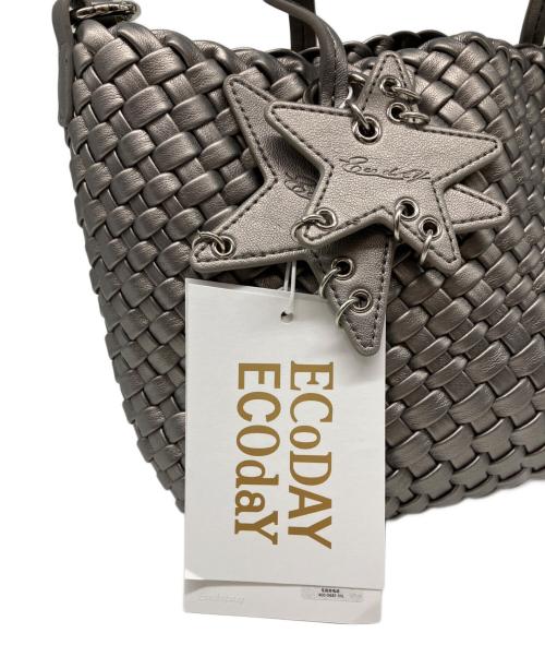 ECoDAY（エコデイ）ecoday (エコデイ) 2way Woven Bag シルバーの古着・服飾アイテム