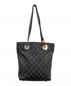 GUCCIグッチ）の古着「GGキャンバス トートバッグ」｜ブラック
