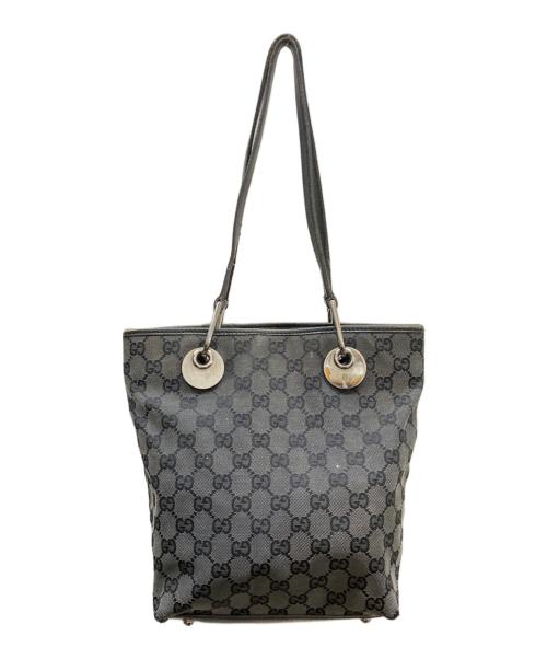 GUCCI（グッチ）GUCCI (グッチ) GGキャンバス トートバッグ ブラックの古着・服飾アイテム