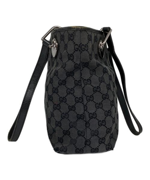 GUCCI（グッチ）GUCCI (グッチ) GGキャンバス トートバッグ ブラックの古着・服飾アイテム