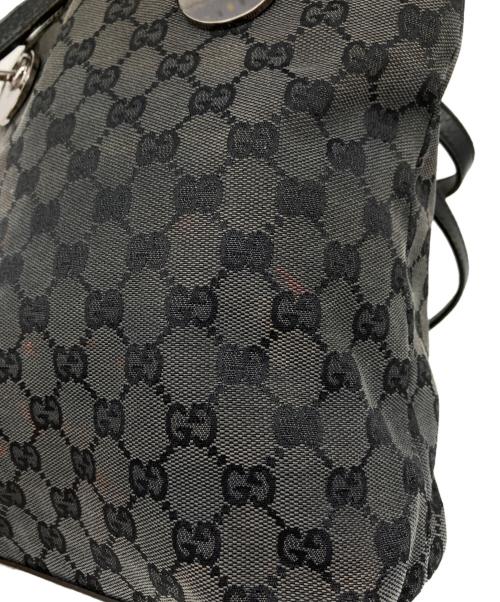 GUCCI（グッチ）GUCCI (グッチ) GGキャンバス トートバッグ ブラックの古着・服飾アイテム