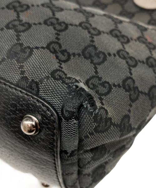 GUCCI（グッチ）GUCCI (グッチ) GGキャンバス トートバッグ ブラックの古着・服飾アイテム