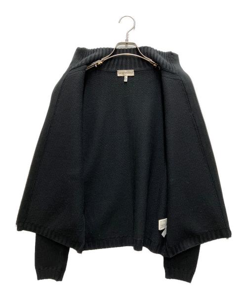 EMPORIO ARMANI（エンポリオ アルマーニ）EMPORIO ARMANI (エンポリオ アルマーニ) 90s～00s レザーニット切替ジャケット ブラック サイズ:Sの古着・服飾アイテム