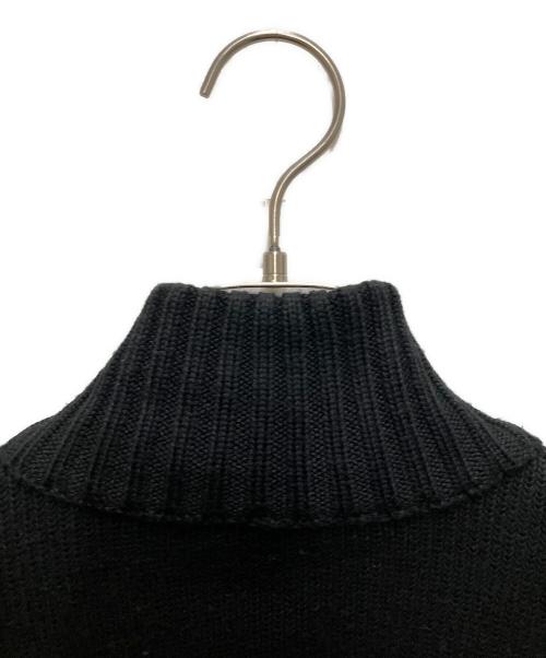 EMPORIO ARMANI（エンポリオ アルマーニ）EMPORIO ARMANI (エンポリオ アルマーニ) 90s～00s レザーニット切替ジャケット ブラック サイズ:Sの古着・服飾アイテム